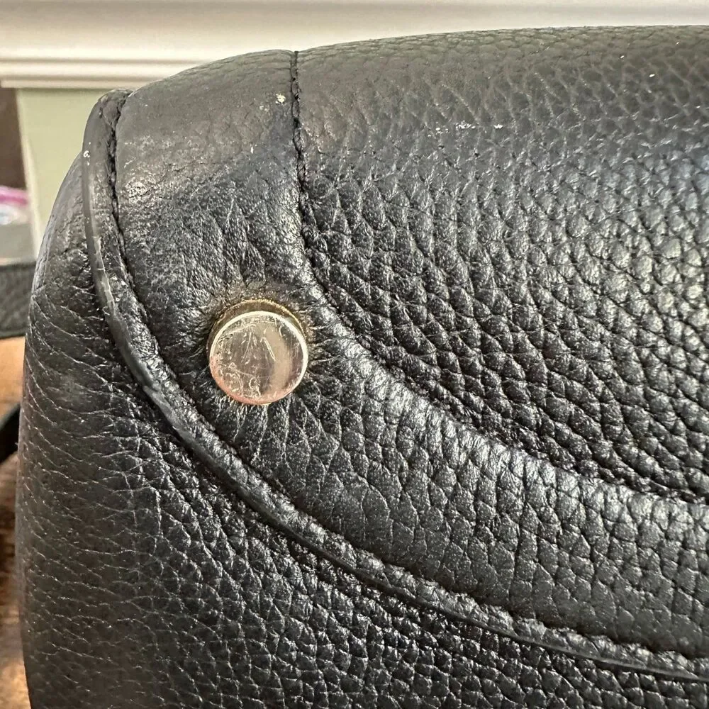 Kate Spade New York Satchel Black Pebbled Leather Crossbody Medium Bag